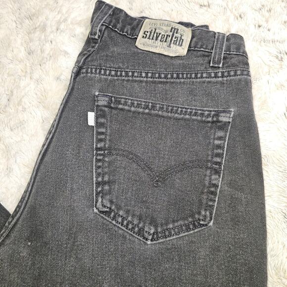 Levis Vintage Silvertab Black Denim Jeans Size 32x33 - Picture 3 of 14